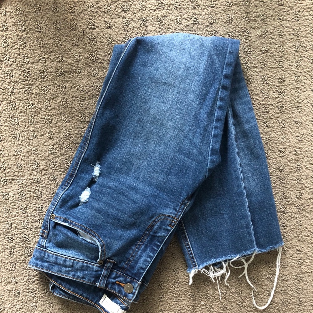 Dark blue skinny jeans with rips - Picture 2 of 9